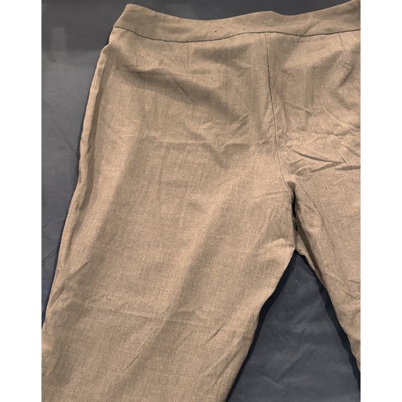 Roz & Ali Womens Plus Size 22 Grey Elastic Waist Straight Leg Dress Pants Office - Picture 11 of 15